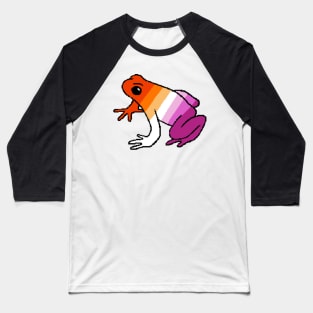 Pixel Lesbian Frog Baseball T-Shirt